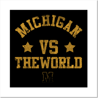 Michigan vs The World Funny Saying Football Posters and Art